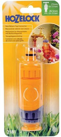 Image du produit Hozelock 2181 Clapet anti-retour Raccord de robinet 1/2 - 5/8in Bsp
