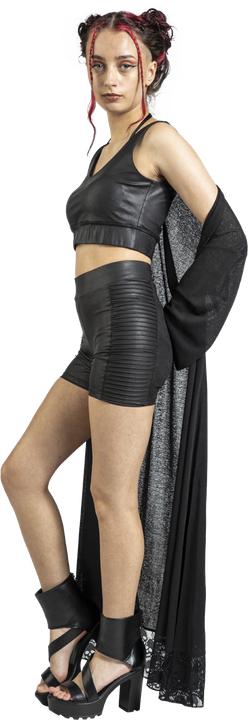 Produktbild Black Premium Essential Faux Leather cropped Top (XL)