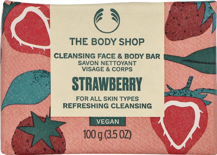Productafbeelding The Body Shop - Vaste gezichts- en lichaamszeep Aardbei (Reinigende Gezichts- & Lichaamszeep) 100 g
