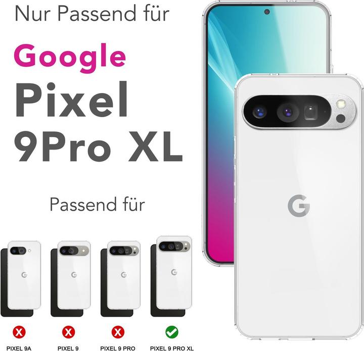 Actual product image Nalia AirFlex - Strapazierfähige Klare Silikon Hülle - Crystal Clear TPU Case (Google Pixel 9 Pro XL)