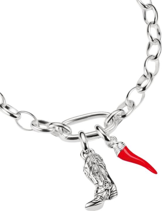 Image du produit Thomas Sabo Silber Charm Anhänger Cornicello Rot Connect (Argent 925, Émail)