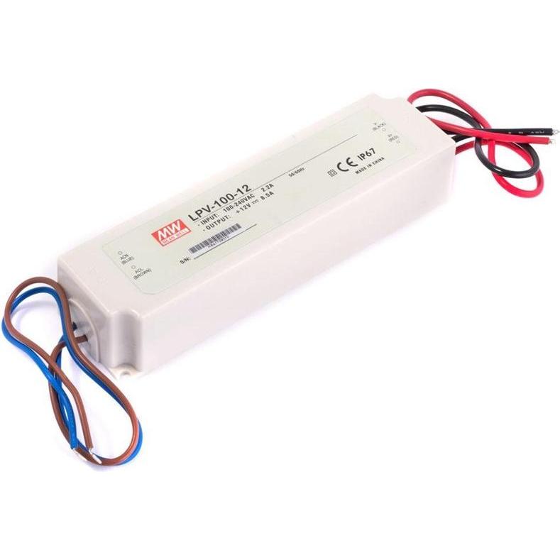 Thumbnail - MeanWell, Zubehör Beleuchtung, IMPUL POWER SUPPLY LED100W 12V 8.5A IP67