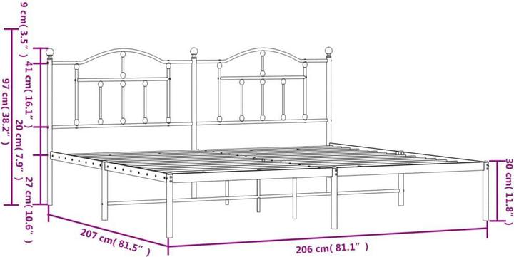 Produktbild vidaXL Bettgestell (200 x 200 cm)