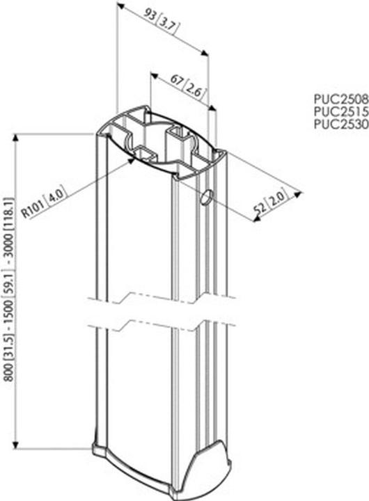 Produktbild Vogels Professional PUC 2530 - Montagekomponente (Stange) (Decke)