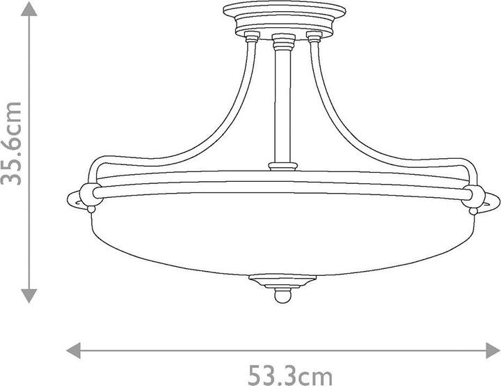 Productafbeelding Elstead Lighting Griffioen plafondlamp E27 4-voudig Palladiaans brons (E27)
