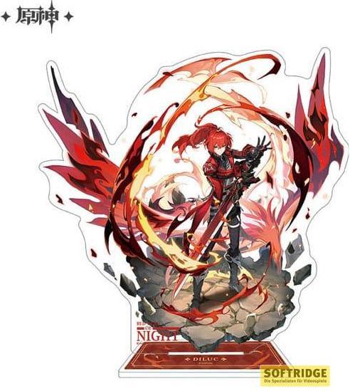 Produktbild Mihoyo Genshin Impact Support de téléphone en acrylique Diluc 17 cm
