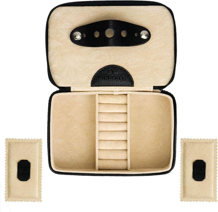 Produktbild Windrose Beluga Schmuckbox 14,5 cm Leder