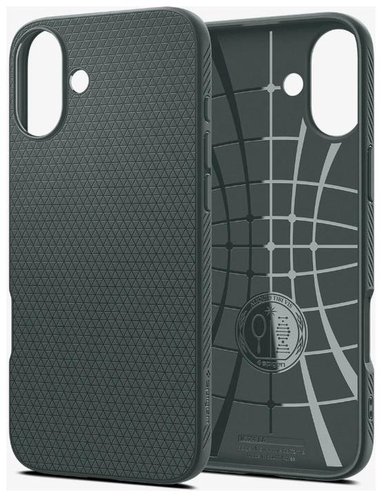 Actual product image Spigen Liquid Air iPhone 16 zielony/abyss green ACS08196 (Apple iPhone 16)