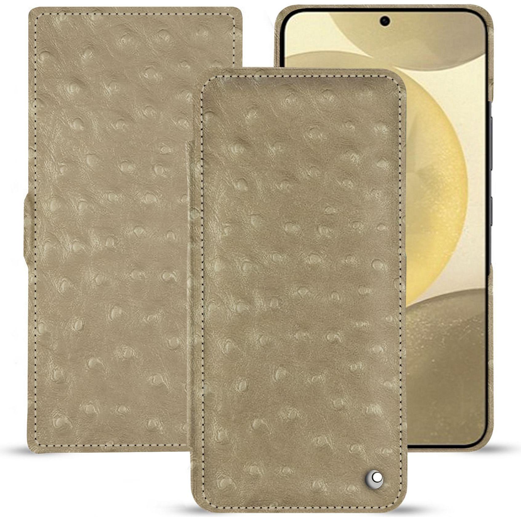 Thumbnail - Noreve Lederschutzhülle horizontal (Samsung Galaxy S24+), Smartphone Hülle, Beige