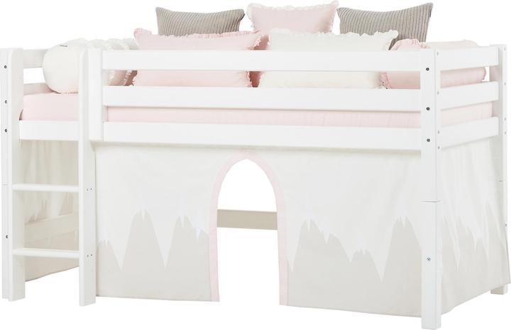 Image du produit Hoppekids ECO Luxury Lit mi-hauteur 90x200cm, Sommier à lattes flexible, Blanc (90 x 200 cm)