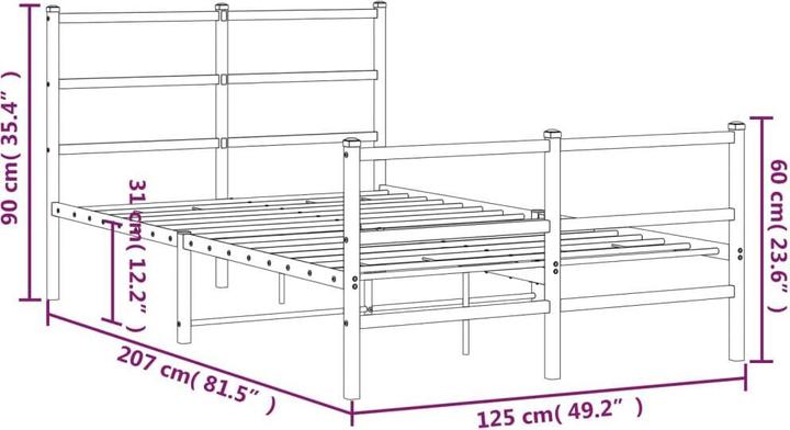Image du produit vidaXL Bettgestell (120 x 200 cm)