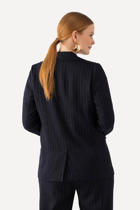 Produktbild Ulla Popken Blazer, Nadelstreifen, Reverskragen, Rückenschlitz (48)