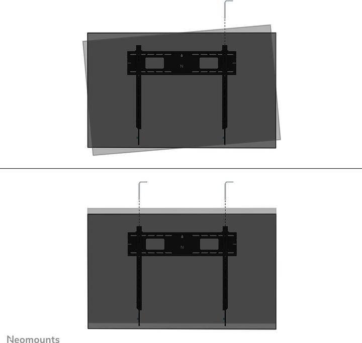 Produktbild Neomounts Wandhalterung 800x600mm 125kg/43-98"/neig/schwarz/Schwerlast (Wand, 98", 125 kg)
