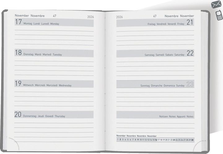 Actual product image Biella Pocket Agenda Memento Trend (10.1 x 14.2 cm, 1 week / 2 pages)