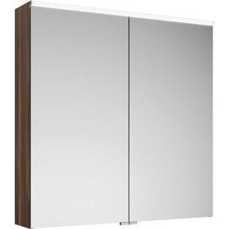 burgbad, Spiegelschrank, Eqio Spiegelschrank mit horizontaler LED-Beleuchtung, 2 Türen, 800x800mm