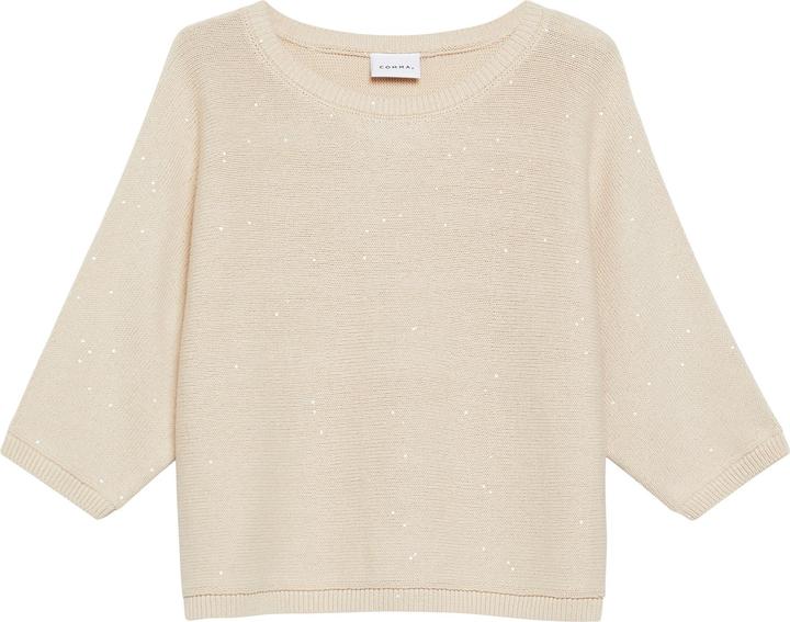 Image du produit Comma Strickpullover Fledermaus-Pullover mit Allover-Pailletten (L)