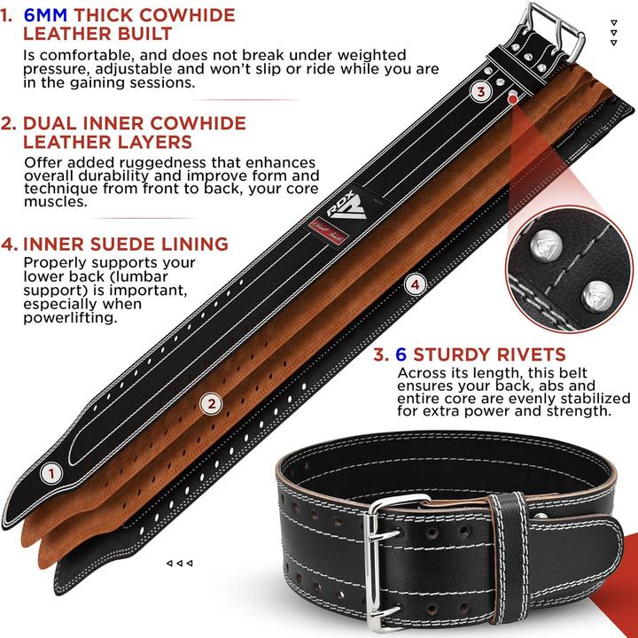 Actual product image Rdx Gewichthebergürtel aus Leder