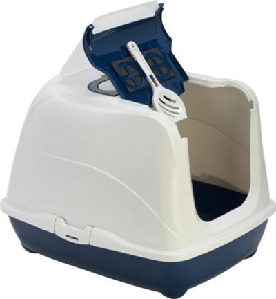 Actual product image Moderna Flip Cat large litter tray dark blue (Cat litter tray open)
