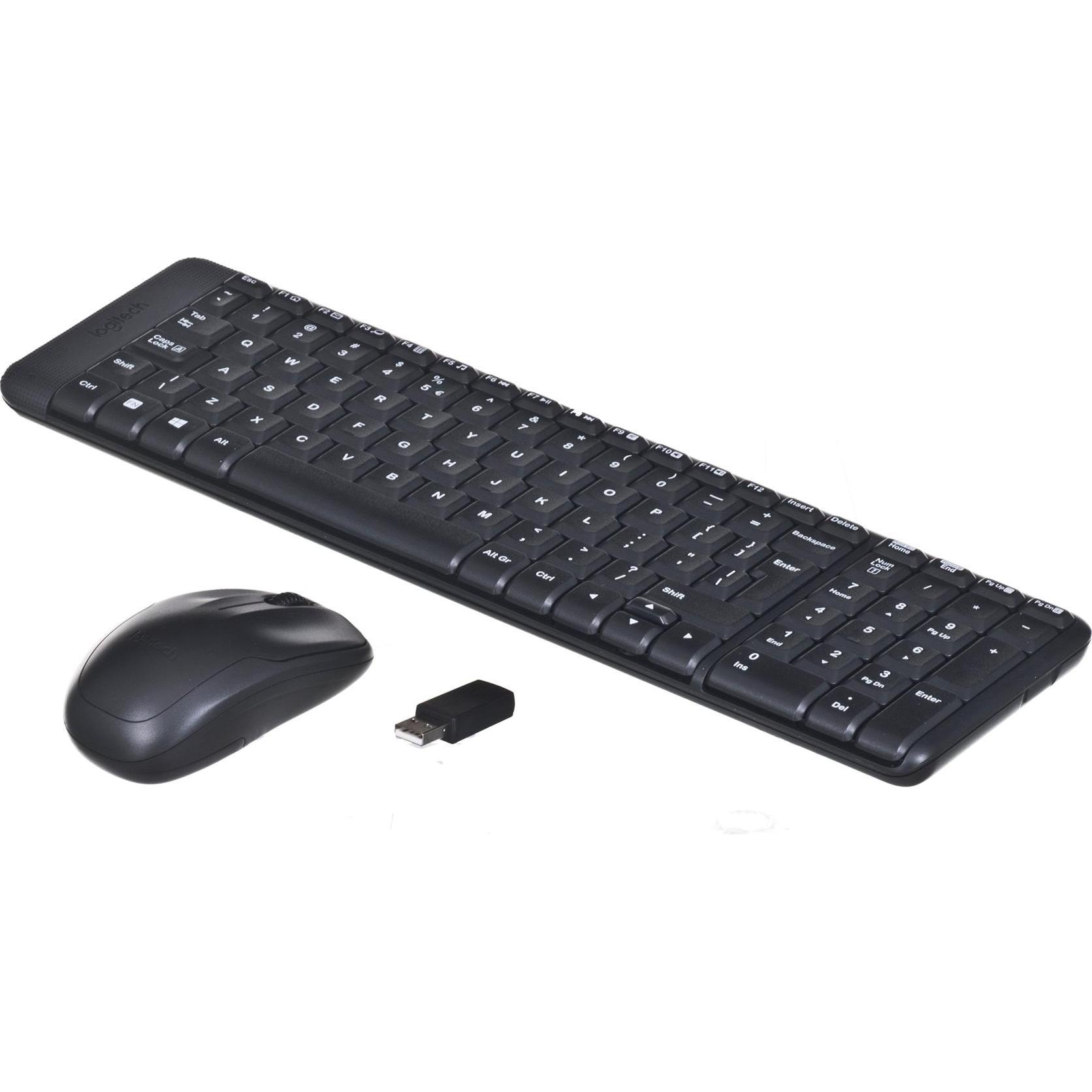 Thumbnail - Logitech MK220 (US, Kabellos), Tastatur, Schwarz