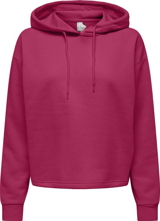 Only Play Normal geschnitten Kapuze Gerippte Ärmelbündchen Tief angesetzte Schulter Sweatshirt Kapuzenpullover (M)