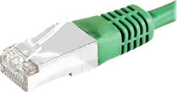 Actual product image Exertis Connect Patch cable F/UTP, CAT.6a, green, 1.5 m For 10 Gigabit/s, with especially narrow bend protection (F/UTP, CAT6a, 1.50 m)