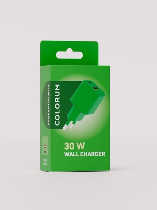 Produktbild Forever COLORUM Wandladegerät USB-A + USB-C PD 30W CLS30-AC-04 xGreen (30 W)