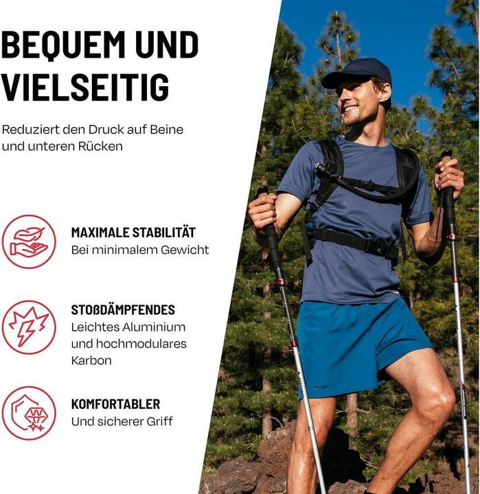 Produktbild Atacama Teleskop Wanderstöcke, Flip Lock 110-135 cm