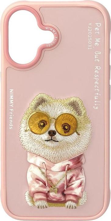 Audi Etui Nimmy Glasses Cool Dog do iPhone 17 różowy (Apple iPhone 17)