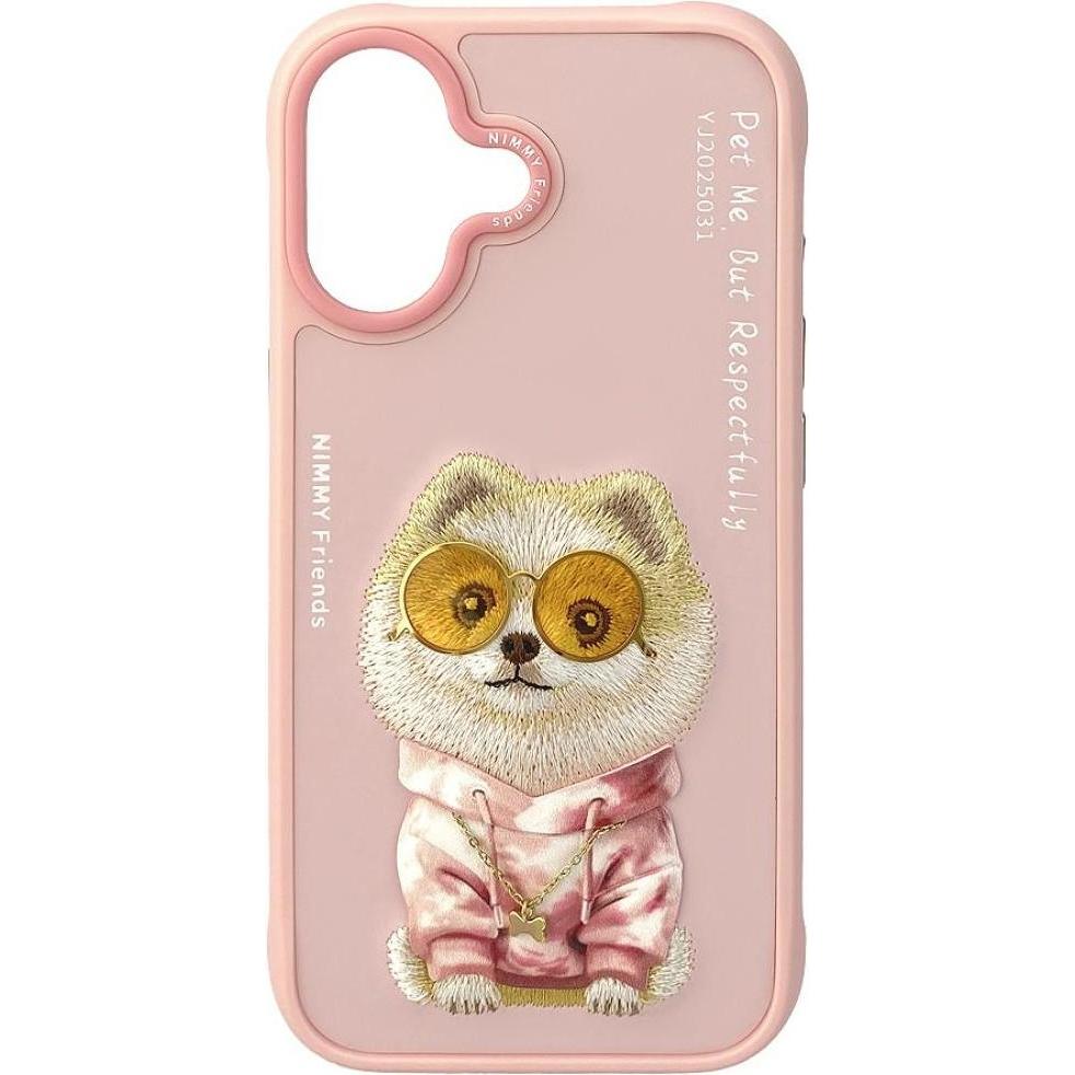Audi Etui Nimmy Glasses Cool Dog do iPhone 17 różowy (Apple iPhone 17), Cover smartphone, Rosa
