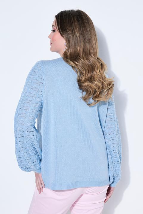 Produktbild Miamoda Strickjacke, Komfort Fit, Glitzerstrick, Ballon-Langarm (54, 56)