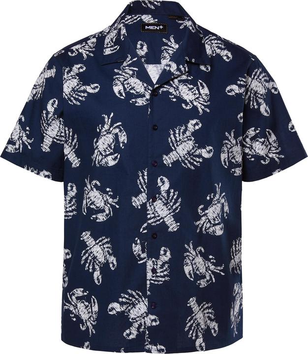 Immagine prodotto Men+ Viskose-Hemd, Halbarm, Alloverprint, Cubakragen, Cuba Fit (4XL)