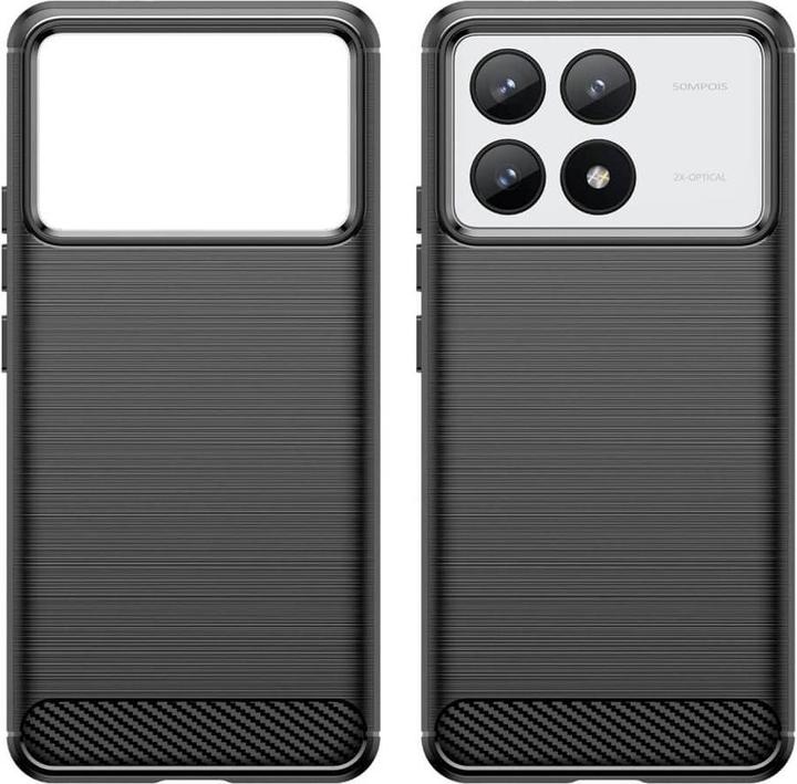 Actual product image Cover-Discount Xiaomi Poco F6 Pro - Metal Carbon Look Cover (Xiaomi Poco F6 Pro)