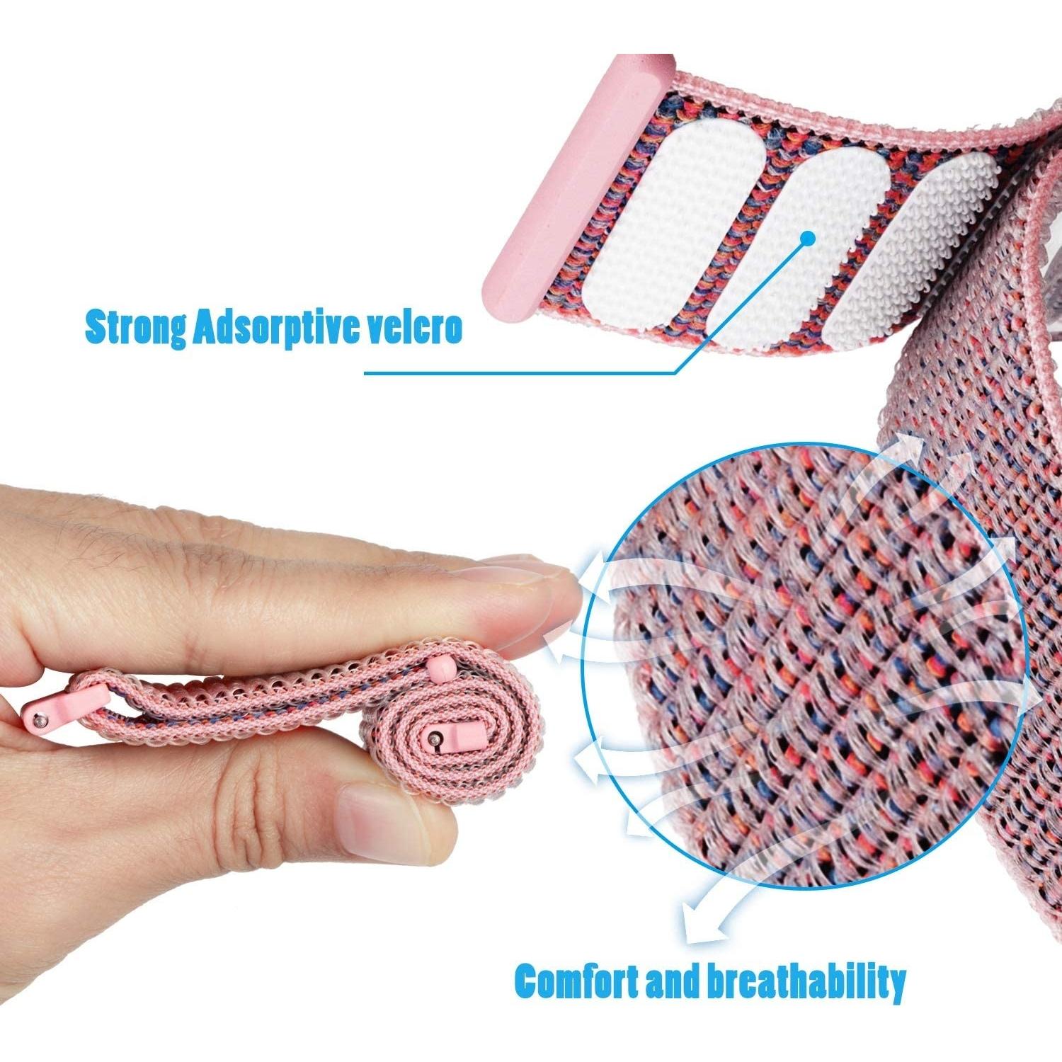 Thumbnail - Strap-it Armband (Nylon, Sense), Uhrenarmband, Rosa