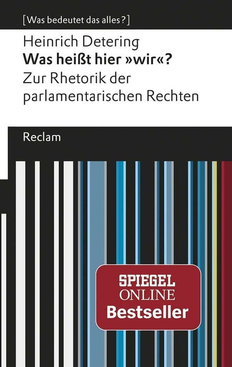 Produktbild Was heisst hier »wir«? (Deutsch, Heinrich Detering, 2019)