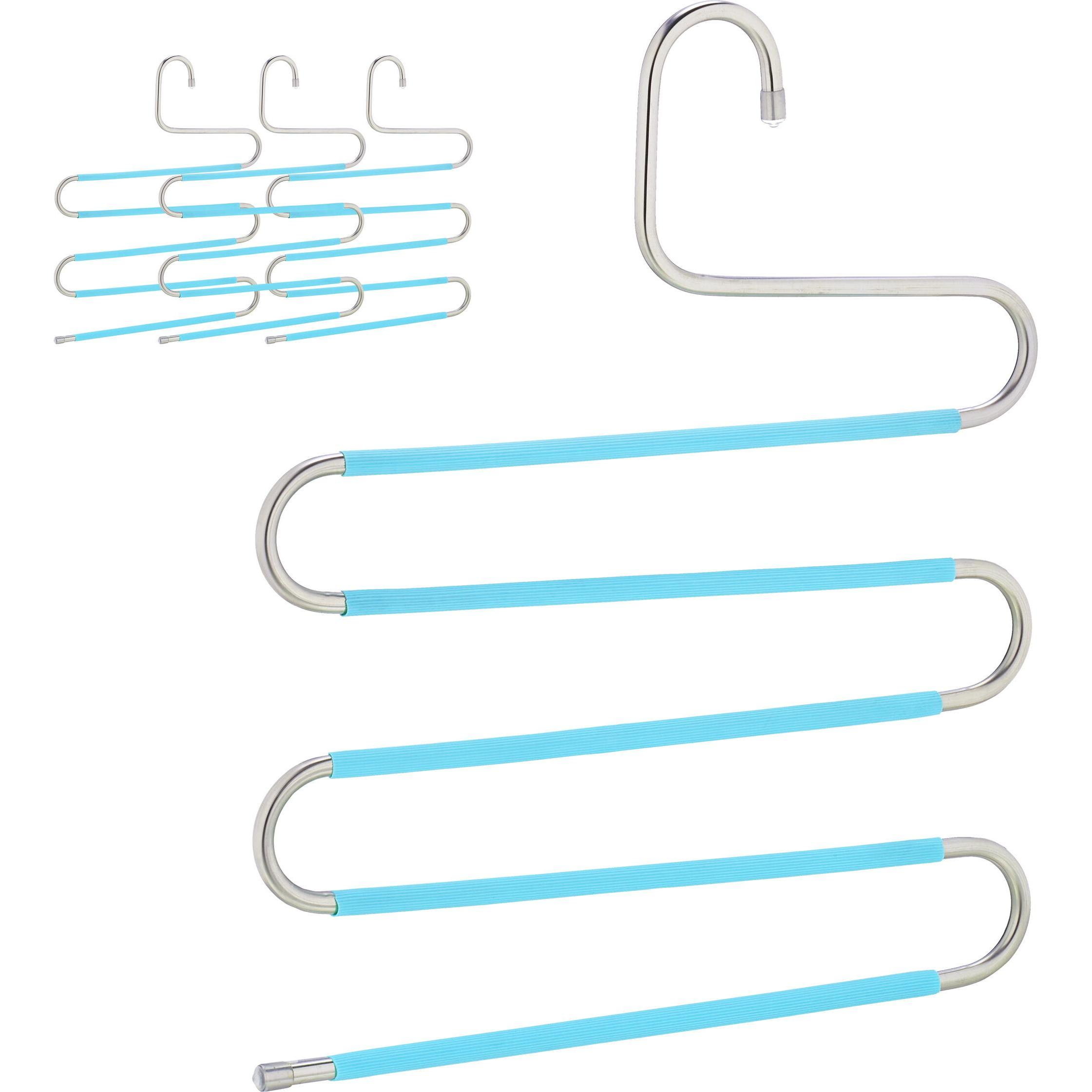 Relaxdays, Kleiderbügel, 4x Mehrfachhosenbügel (1 x)