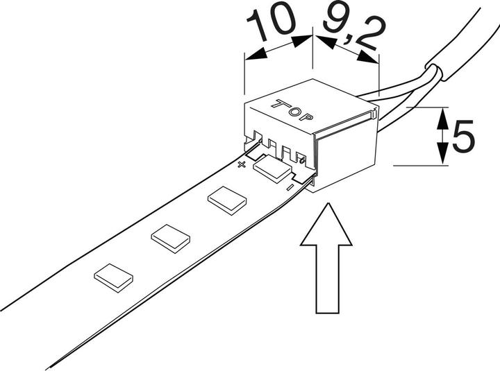 Actual product image Bilton LED connecting tape for Biltontwo - LED strips with 2 clips 50 mm