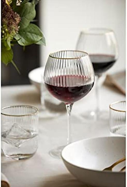 Image du produit Lyngby 65 cl - Verre - Transparent/guldkant (6.50 dl, 4 x, Verres à gin)