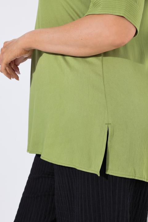 Image du produit Ulla Popken Blouse, tombé fluide, manches courtes (42, 44)