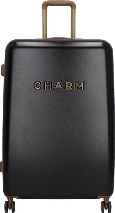 Actual product image Charm London Travel Trolley L Large Suitcase - 75 cm - 95 liters - TSA Slot - Black (95 l)