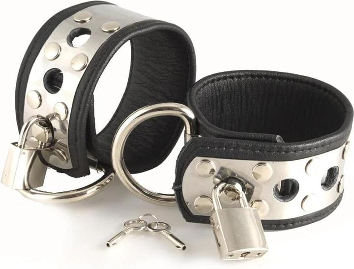 Actual product image Rimba Leather handcuffs