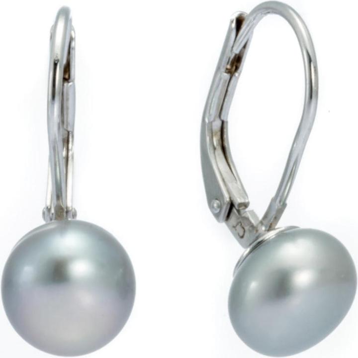 Immagine prodotto Andreani Ohrringe aus echtem Silber 925 mit echten hellgrauen Süsswasserperlen (Vero argento 925)
