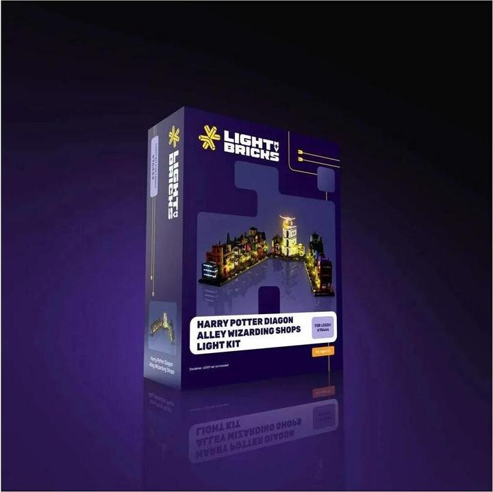 Actual product image Light my bricks LMB 2.0 LEGO® 76444# Harry Potter Diagon Alley Wizarding Shops Light Kit