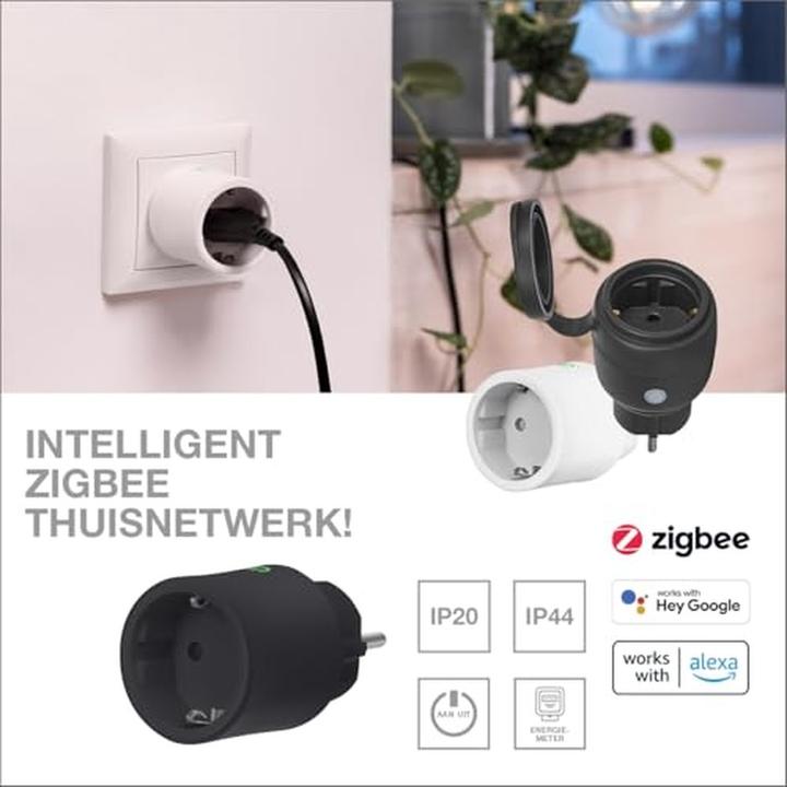 Actual product image Ledvance Smart ZigBee Outdoor Plug with Energy Monitoring, Alexa and Google Home Compatible, 4-Pack