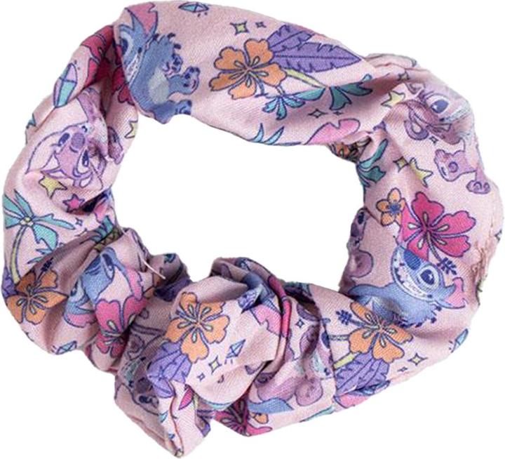 Actual product image Disney Stitch Hair Scrunchies for Girls and Women, Non-Slip and Soft Ponytail Holder - 3 Scrunchies (Hair tie)