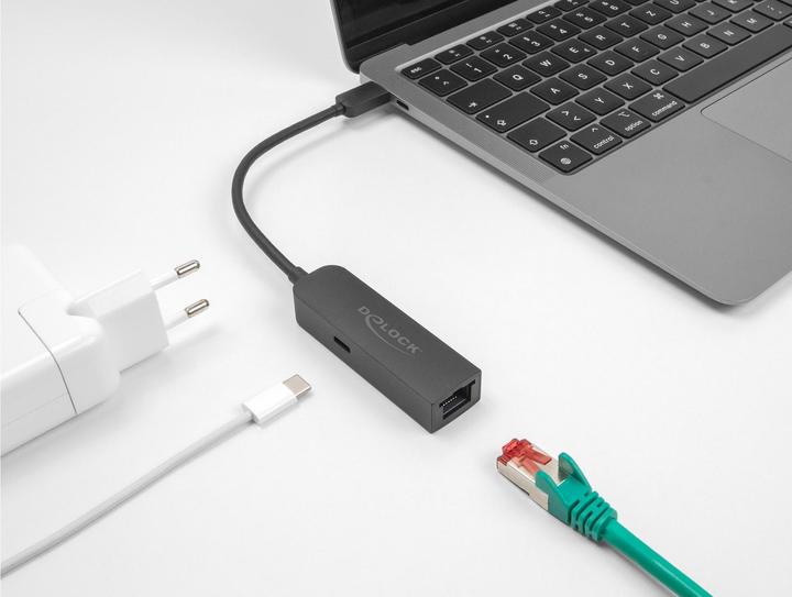 Produktbild Delock USB Type-C Adapter zu 2,5 Gigabit LAN mit Power Deliv (USB-C, RJ45 (1x))