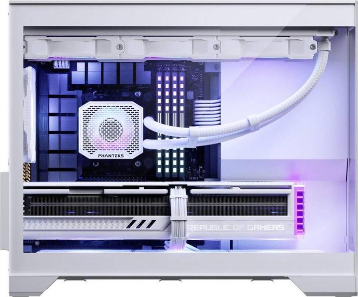 Actual product image Phanteks XT V3 PC-Gehäuse, Mini-Gehäuse, mATX, Tempered Glass - inklusive 3x 120-mm-Lüfter, weiss (mATX, Mini-ITX)