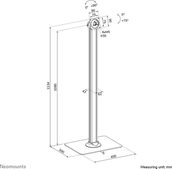 Actual product image Neomounts Tablet-Bodenständer max.3kg FL15-627BL1