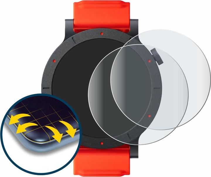 Produktbild BROTECT Fullscreen für Nothing CMF Watch 3 Pro Schutzfolie Displayschutz Folie Matt Entspiegelungsfolie