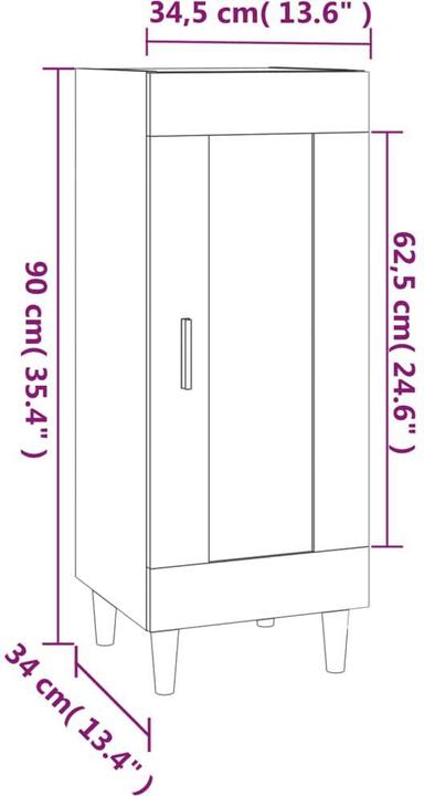 Produktbild vidaXL Ellis (34.50 x 34.50 x 90 cm)