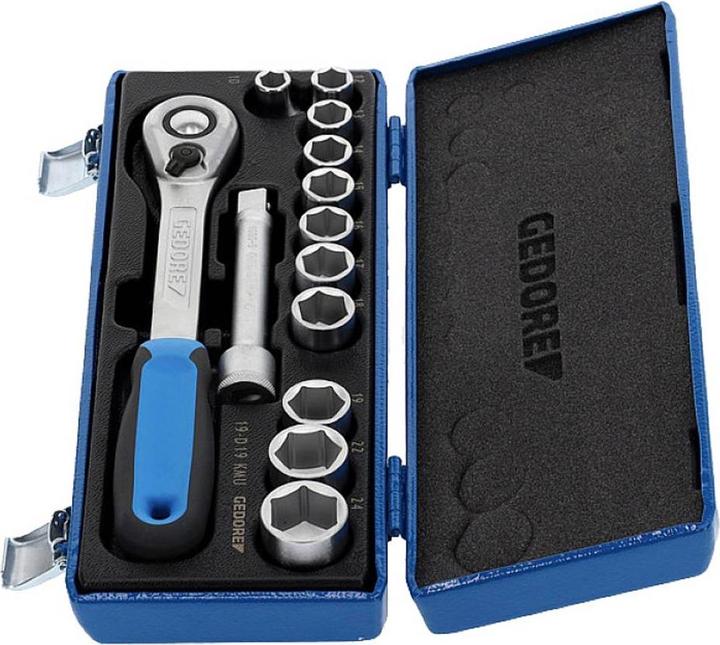 Image du produit Gedore Jeu de clés à douille métrique 1/ (10 mm, 12 mm, 13 mm, 14 mm, 15 mm, 16 mm, 17 mm, 18 mm, 19 mm, 22 mm, 24 mm)